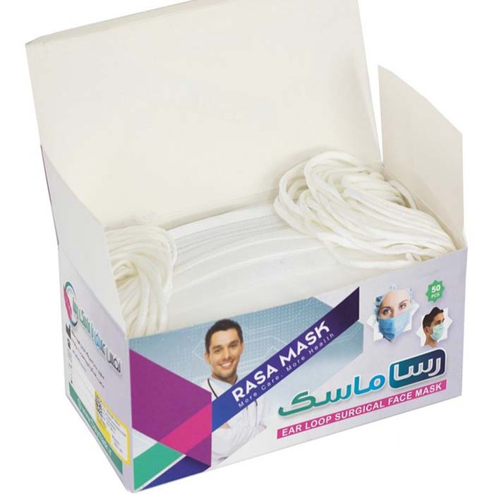 0ced84e49b2d89e24ccb11b989e92b03 قیمت و خرید ماسک سهلایه سفید رسا | بسته ۵۰ عددی