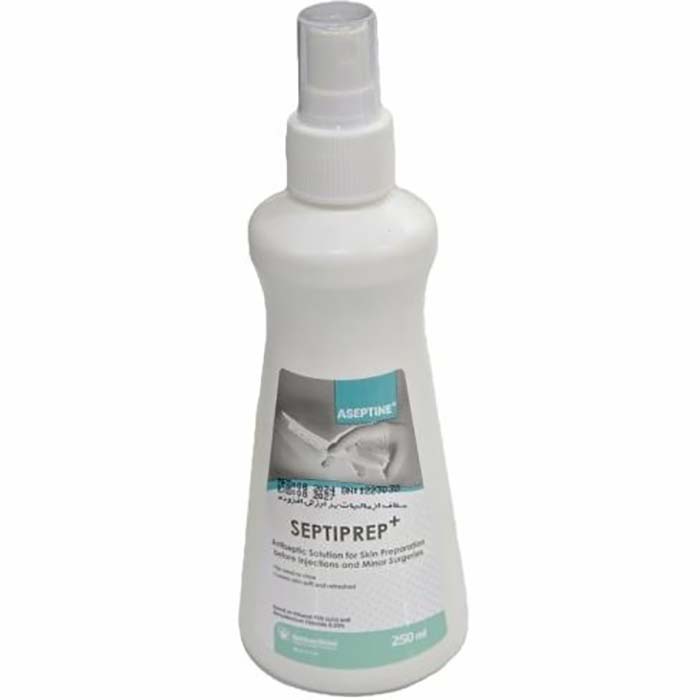 69df3c5002aedc71fd26e2224a6ac017 قیمت و خرید محلول ضدعفونیکننده زخم، تزریقات و جراحی سپتی پرپ پلاس ۲۵۰ میلیلیتر | ضدعفونی کننده فوق قوی
