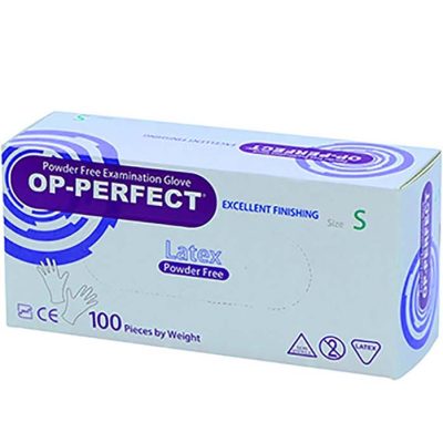 قیمت و خرید دستکش لاتکس بدون پودر برند اپی پرفکت (بسته 100 عددی)