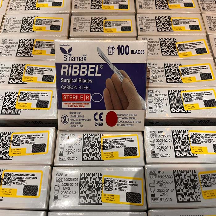 bec7827788d62303c9b429cc8406afb3 قیمت و خرید تیغ بیستوری شماره 10 ریبل (Ribbel) | Scalpel Blade No.10