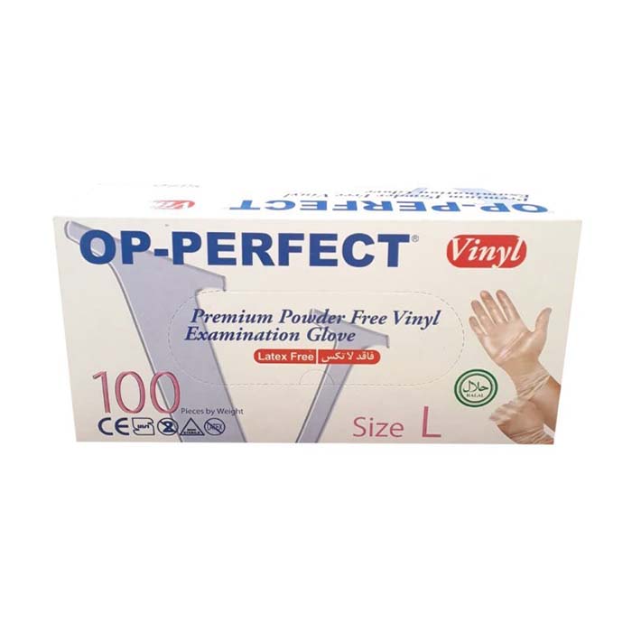 قیمت و خرید دستکش وینیل بدون پودر اوپی پرفکت OP-Perfect